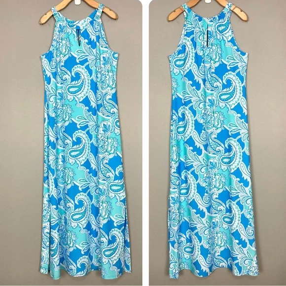 Jude Connally Paisley Maxi Dress Women’s Size S Smooth Knit Colorful Sleeveless - Picture 1 of 8